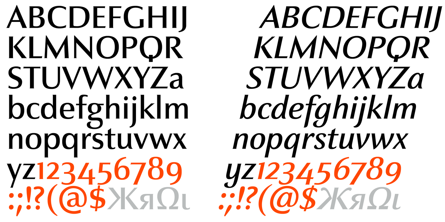 Example font Charpentier Sans Pro #9